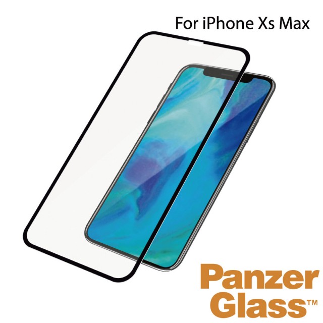 【PanzerGlass】iPhone Xs Max 6.5吋 3D耐衝擊高透鋼化玻璃保護貼(黑)
