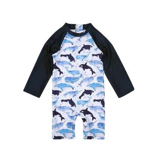 【Baby 童衣】男童泳裝 海豚連身防曬泳衣 88733(共一色)