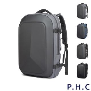 【PHC】新款多功能隔層充電雙肩後背包(現+預 藍色 / 灰色 / 黑色 / 迷彩色)