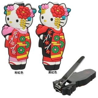 【TDL】日本製HELLO KITTY凱蒂貓鍛造不銹鋼和服造型指甲剪指甲刀 67254219(平輸品)