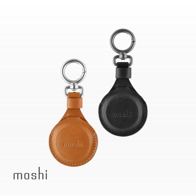 【moshi】AirTag 皮革鑰匙圈(360度全面保護)