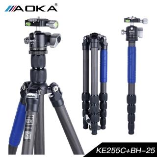 【AOKA】KE255C+BH-25 1號5節碳纖維三腳架套組(總代理公司貨)