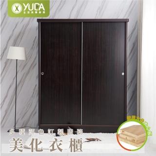 【YUDA 生活美學】美化 4X7尺 六分木心板 拉門/推門 衣櫃/衣櫥