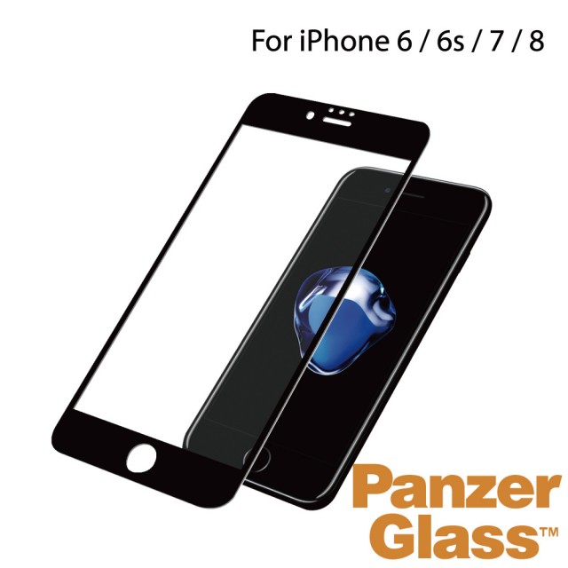 【PanzerGlass】iPhone 6/6s/7/8 4.7吋 3D耐衝擊高透鋼化玻璃保護貼(黑)