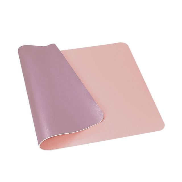 【ABEL 力大牌】力大牌ABEL 雙色PU皮質桌墊-櫻粉+槿紫(40x60cm)