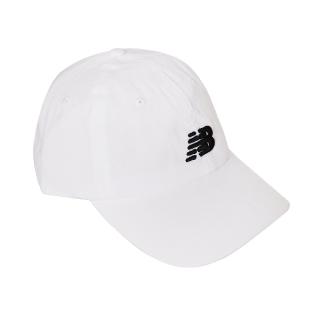 【NEW BALANCE】老帽 NB Logo Baseball Cap 男款 紐巴倫 運動休閒 棒球帽 帽圍可調 白 黑(LAH91014WT)