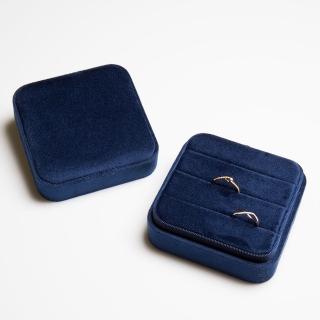 【AndyBella】旅行戒指收納盒-深藍(戒指盒;戒指收納盒;旅行珠寶盒)