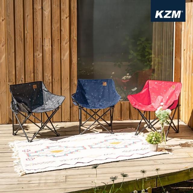 【KAZMI】KZM 印花休閒折疊椅(露營用品/戶外用品/椅子/折疊椅)