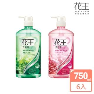 【Kao 花王】暢銷洗髮精750ml x6入(清新沁涼/溫和柔潤/兒童專用)