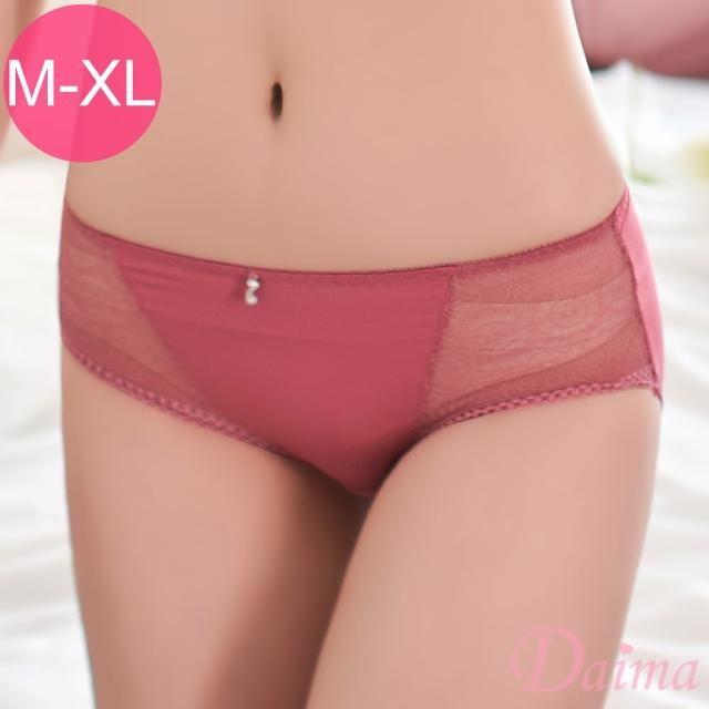 【Daima 黛瑪】親膚甜美花朵簍空蕾絲內褲M-XL(磚紅)