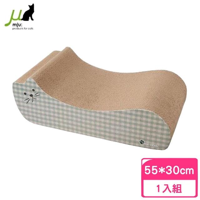 【日本 Gari Gari Wall（MJU）】貓造型貓抓板〈綠+粉〉M號(AIM-CAT010-03)