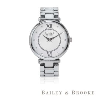 【Bailey & Brooke】限量2折 愛爾蘭精品 頂級水晶鑽手錶 全新專櫃展示品(116610)