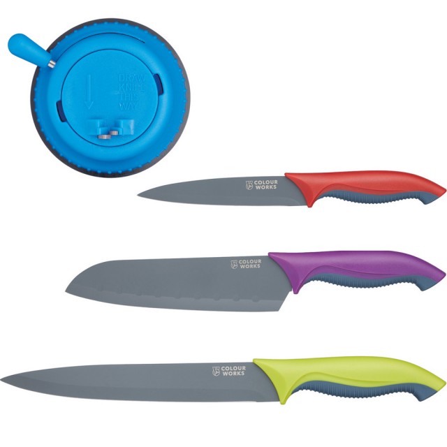 【KitchenCraft】磨刀器+刀具3件