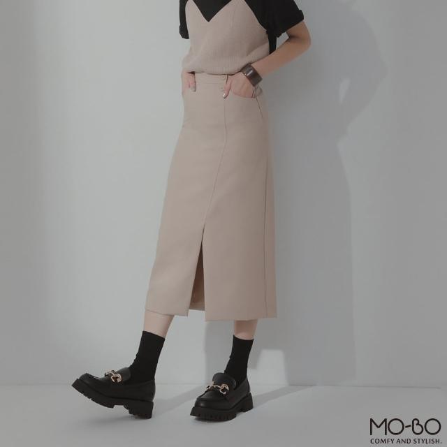 【MO-BO】復刻重現不對稱開衩鉛筆裙(裙子)