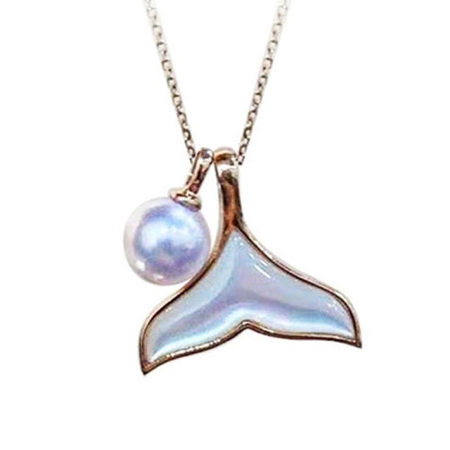 【RJNewYork】人魚珍珠浪漫鎖骨項鍊(銀色)