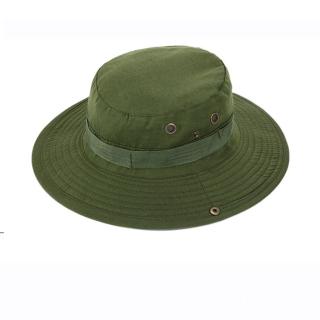 【89 zone】法式全棉珠帆可折疊 登山帽 釣魚帽 漁夫帽 防曬帽 遮陽帽(軍綠)