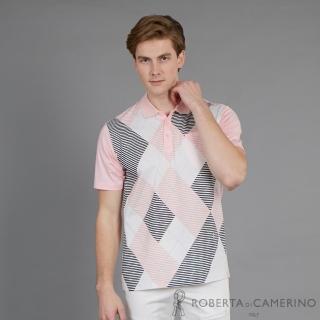 【ROBERTA 諾貝達】台灣製 涼爽舒適 休閒造型短袖POLO棉衫(粉色)
