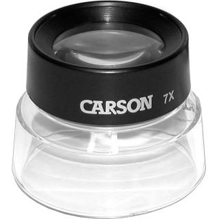 【CARSON 卡薾紳】Lumi 碗狀放大鏡 7x(珠寶 錢幣 材質 物品觀察 輔助閱讀)
