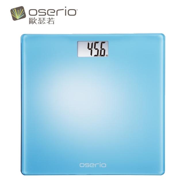 【oserio 歐瑟若】大螢幕視窗省電數位體重計 即站即測(BLG-261C 藍)