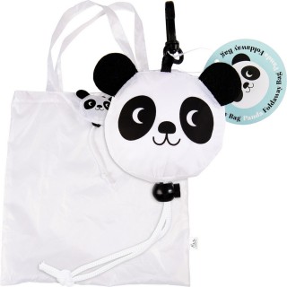 【Rex LONDON】束口購物袋 熊貓(購物袋 環保袋 摺疊收納袋 手提袋)
