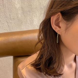 【HaNA 梨花】韓國質感日常小清新．方型垂飾耳環