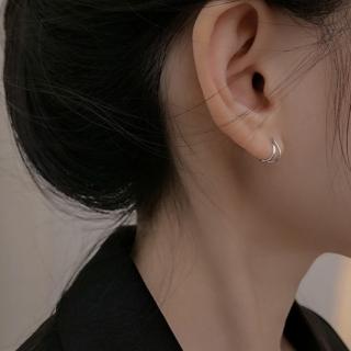 【HaNA 梨花】韓國小資女孩簡單不凡．雙線彎勾耳環