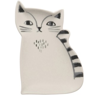 【DANICA】飾品收納盤 好奇貓(小物收納盒 首飾收納盤 玄關收納盤 鑰匙盤)