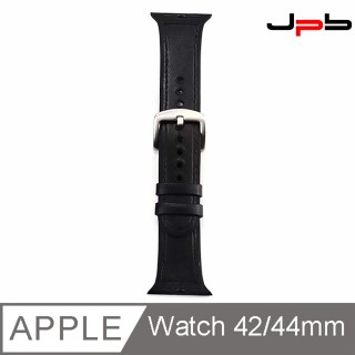 【JPB】Apple Watch 42/44/45mm 皮革+矽膠雙重材質錶帶