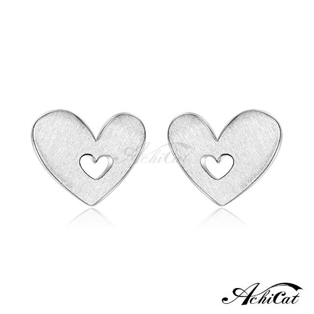 【AchiCat】925純銀耳環．耳針式．愛心(新年禮物)