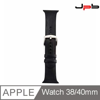 【JPB】Apple Watch 38/40/41mm 皮革+矽膠雙重材質錶帶