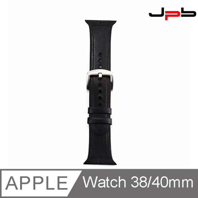 【JPB】Apple Watch 38/40/41mm 皮革+矽膠雙重材質錶帶