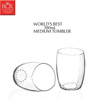 【RCR】WORLD’S BEST 2入組 無梗酒杯 390mL 紅酒杯 無鉛水晶玻璃杯(紅酒杯 烈酒杯)