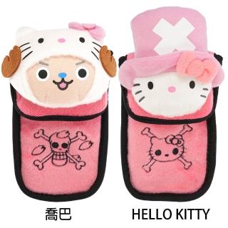 【TDL】Hello Kitty凱蒂貓&喬巴聯名款零錢包飾品收納袋手機套多功能收納包 297990/298003(平輸品)