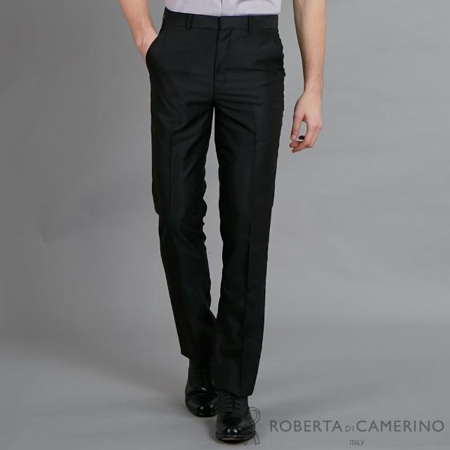 【ROBERTA 諾貝達】流行時尚 修身窄管版西裝褲(黑色)