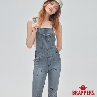 【BRAPPERS】女款 Boy Friend系列-低腰彈性吊帶長褲(淺灰)