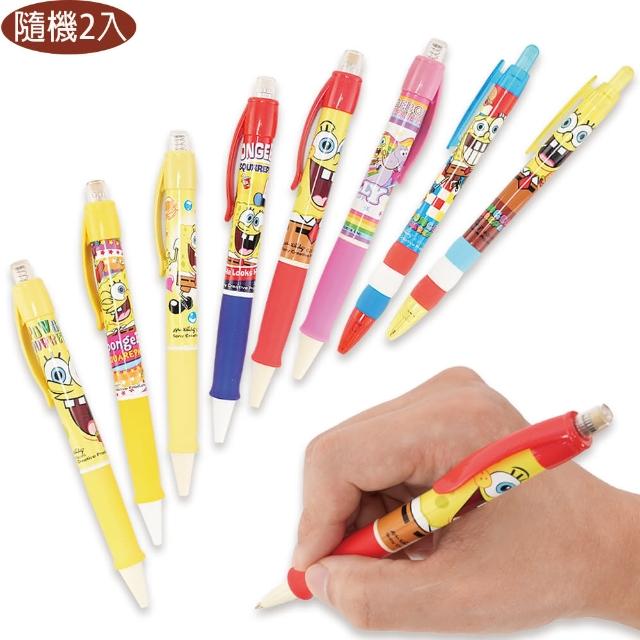 【TDL】日本製海綿寶寶自動鉛筆原子筆隨機2入組 615983(平輸品)