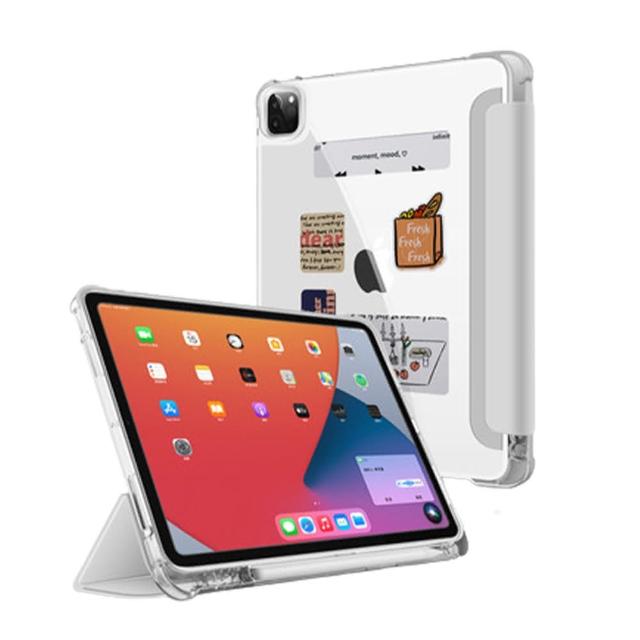 【Mass】iPad Pro 2021 / 2020 11 吋 附帶筆槽 無印風透明保護套(舊款特賣)