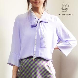 【CRYSTAL BALL 狗頭包】CB bowtie blouse時尚上衣(狗頭包)