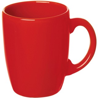 【EXCELSA】陶製馬克杯 紅260ml(水杯 茶杯 咖啡杯)