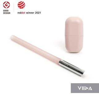 【VIIDA】UiU環保便攜粗吸管+杯套-石英粉(首創異材質結合醫療級鉑金矽膠+316不鏽鋼)