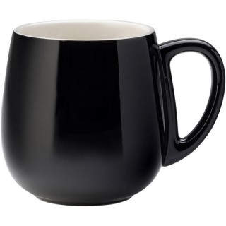 【Utopia】寬肚瓷製馬克杯 黑420ml(水杯 茶杯 咖啡杯)