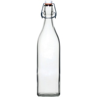 【Utopia】扣式密封玻璃水瓶 1L(水壺)