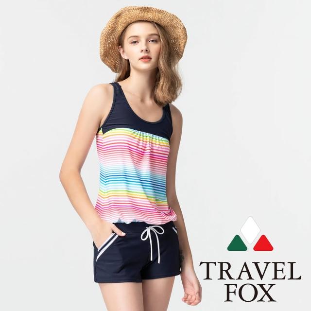 【Summer Love 夏之戀】TRAVEL FOX泳衣 大女連身褲二件式(C21722)