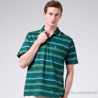 【ROBERTA 諾貝達】男裝 短袖POLO棉衫-綠色(台灣製 純棉舒適)