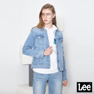 【Lee 官方旗艦】女裝 牛仔外套 / 經典設計 淺藍洗水 標準版型(LL2003266DP)