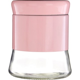 【Premier】旋蓋玻璃收納罐 粉800ml(收納瓶 儲物罐 零食罐)