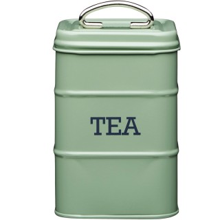 【KitchenCraft】復古茶葉收納罐 綠1300ml(收納瓶 儲物罐 零食罐)