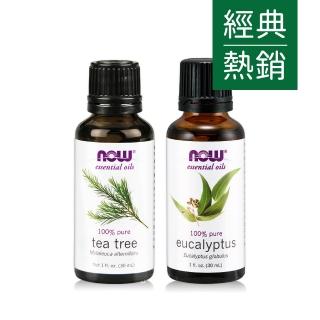 【NOW Solutions】茶樹精油+藍膠尤加利精油 淨化組(30ML*2瓶)