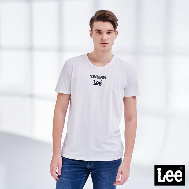 【Lee 官方旗艦】男裝 短袖T恤 / Taiwan 小LOGO 經典白 標準版型(LL210146K14)