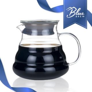 【美國 Blue Brew】雲朵耐熱咖啡壺 600 ml(手沖用具/質感生活/熱水壺/玻璃水壺/雲朵壺)